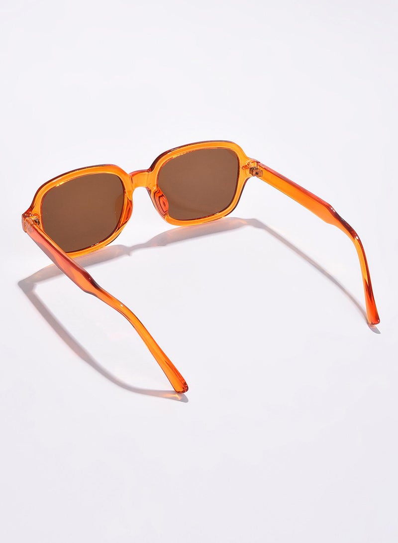 Haute Sauce Brown Lens Orange Wayfarer Sunglasses - Image 4