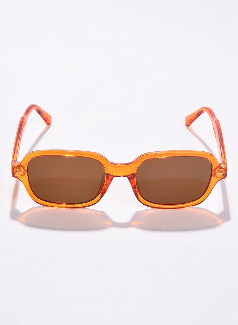 Haute Sauce Brown Lens Orange Wayfarer Sunglasses - Image 1