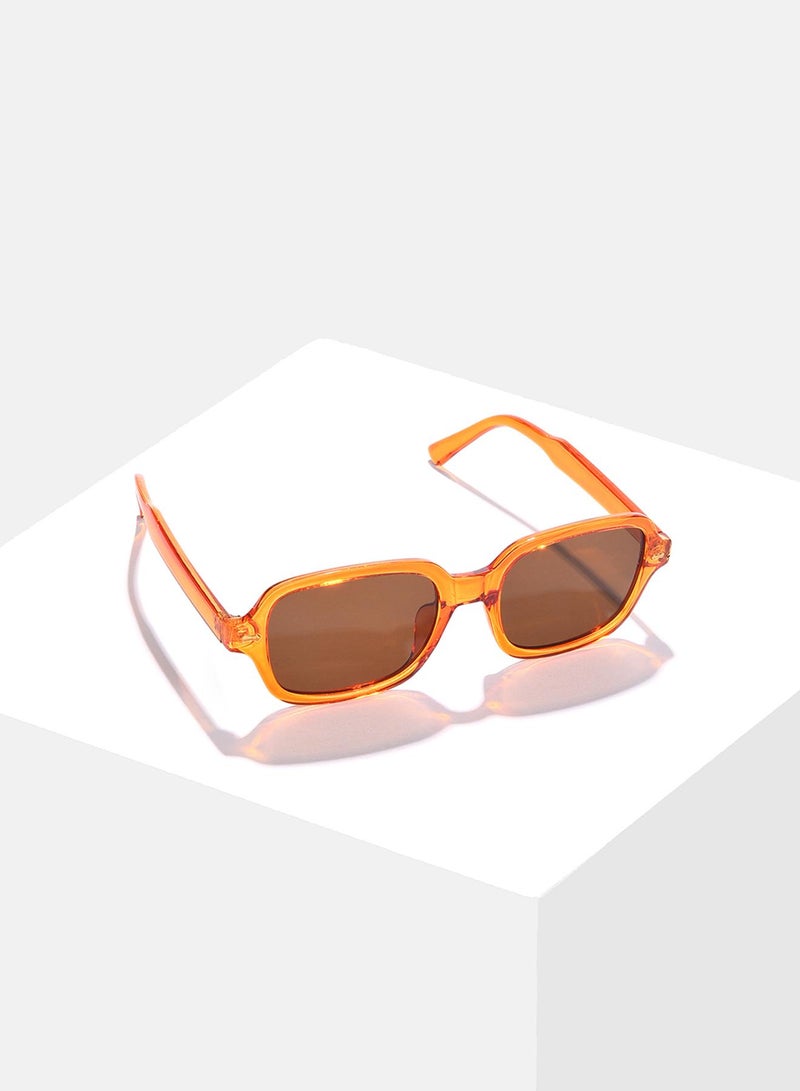 Haute Sauce Brown Lens Orange Wayfarer Sunglasses - Image 2