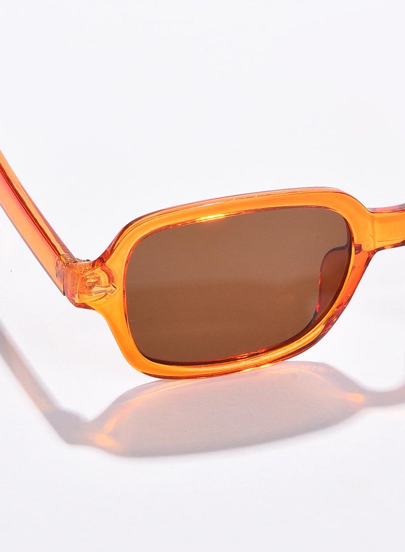 Haute Sauce Brown Lens Orange Wayfarer Sunglasses - Image 3