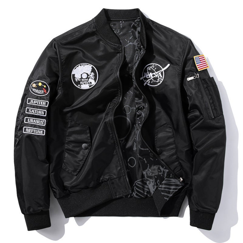 Nasa New Double-Sided Men'S Casual Sports Jacket Coat Flying Suit Plus Size Men'S Wear - Image 5