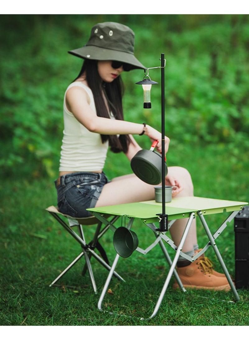 YY-ريشير حامل مصباح تخييم، حامل إضاءة خارجي قابل للفصل، عمود مصباح قابل للطي مع خطاف للتخييم والنزهات وصيد الأسماك وحمل الحقائب - Image 5