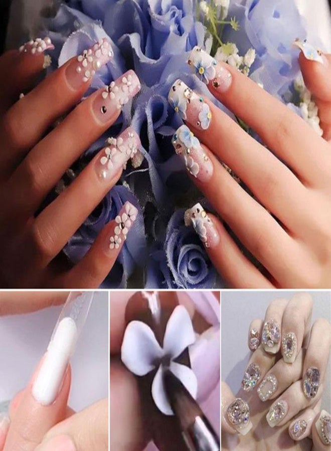 دوبورك مجموعة بودرة كريستالية لامعة بستة ألوان (10 غرام) لتزيين الأظافر ونقشها. - Image 3