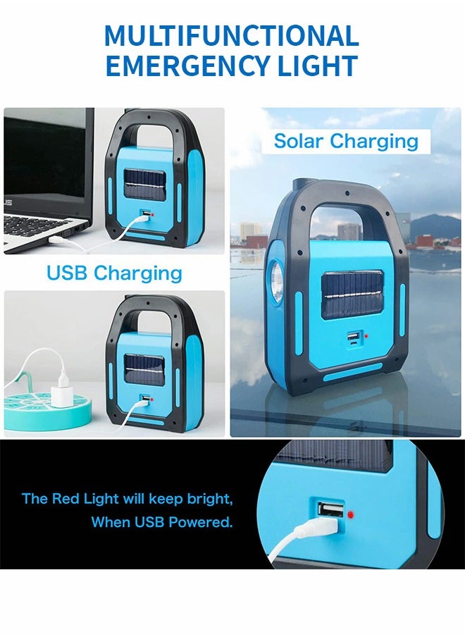 GROIC 1 Pack 3 IN 1 Solar USB Rechargeable Brightest COB LED Camping Lantern,Camping Lights Rechargeable Work Light, Charging for Device, Waterproof Emergency Flashlight LED Light  - Image 3