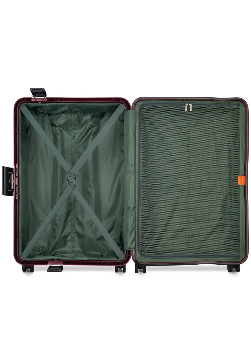DELSEY Paris securitech stone by delsey paris 70 cm 4 double spinner wheels hardside check-in luggage trolley case - burgundy