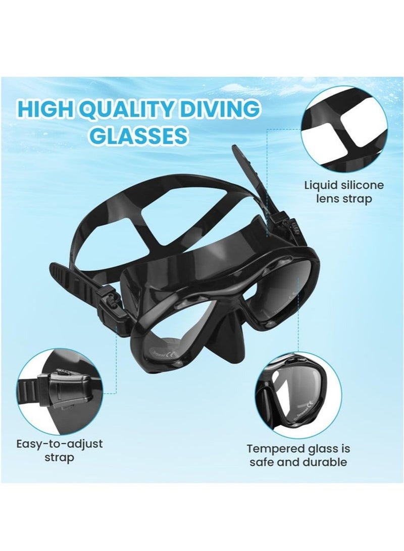 MEDOOSI Adult Snorkeling Gear, Dry Snorkeling Kit, 180° Panoramic Wide View Dive Mask, Free Breathing Snorkeling Mask for Snorkeling, Scuba Diving and Swimming Trips - Image 3