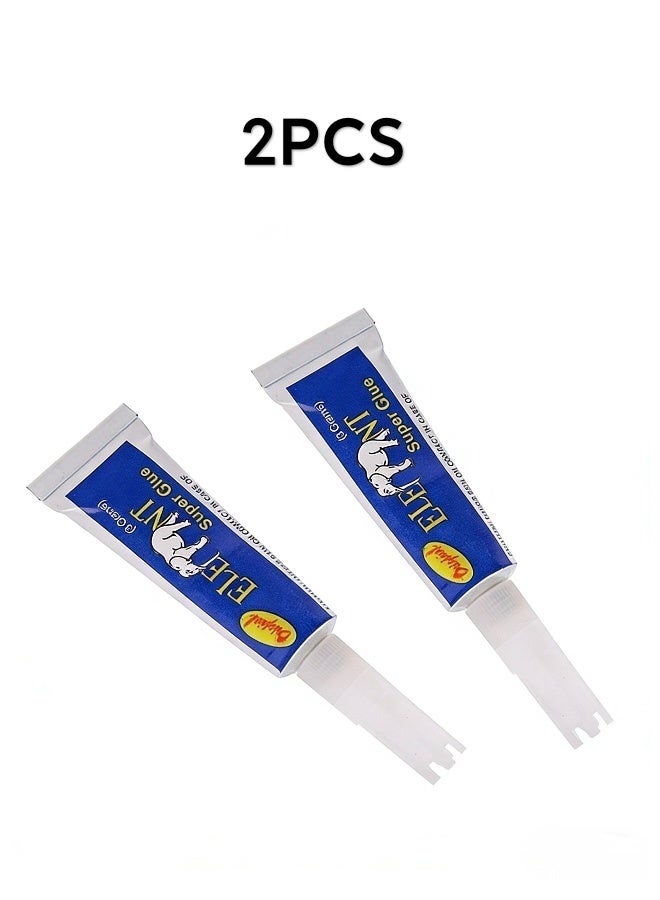 Elephant 2 Pieces of Multifunctional Glue Suitable for Bonding Jewelry Hairpins Leather Acrylic Mobile Phone Cases Makeup Nails Diamond Jewelry Shoes with Strong Adhesion Capacity - Image 1