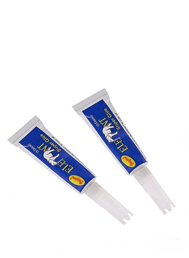 Elephant 2 Pieces of Multifunctional Glue Suitable for Bonding Jewelry Hairpins Leather Acrylic Mobile Phone Cases Makeup Nails Diamond Jewelry Shoes with Strong Adhesion Capacity - Image 2