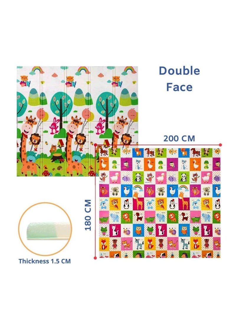 Dubkart Baby play mat | playmat | 200 * 180 * 1.5 CM | Extra Thickness (Garden/Animals) - Image 3