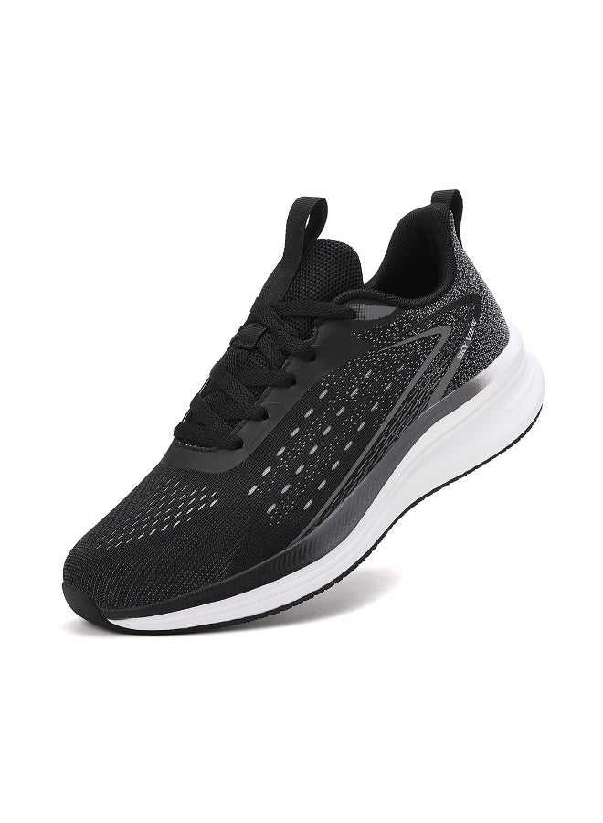 سكاي فيو حذاء رجالي للجري خفيف الوزن غير قابل للانزلاق يسمح بمرور الهواء للمشي مريح للتنس والتمرين الرياضي مع رباط الحذاء - Image 1