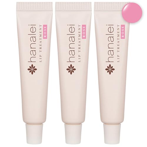 Hanalei Hydrating Lip Treatment Balm – Cruelty-Free, Paraben-Free Moisturizer for Severely Dry, Chapped Lips – Kukui Oil, Shea Butter & Grapeseed Oil –Rose Tint, Travel-Size 3-Pack (5g X 3) - Image 1