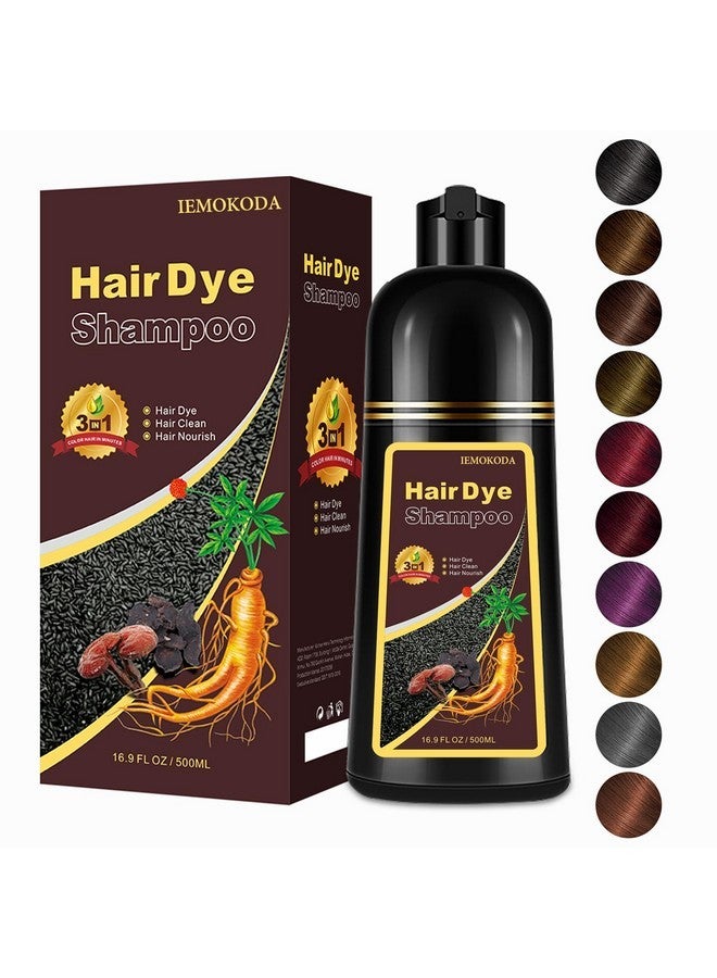 Agthyuve Hair Dye Shampoo 3 in 1, Cherry Brown Hair Dye 16.9 FL Oz, Cherry Brown Hair Shampoo, Semi-Permanent Hair Dye Shampoo, Lasts 30 Days Hair Color Shampoo (Cherry Brown) - Image 1