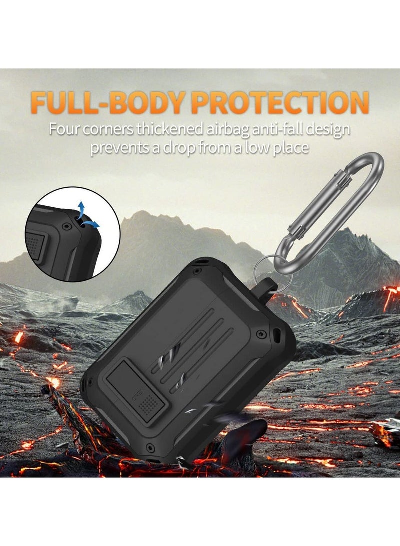 هوموسوبون جراب قفل آمن مناسب لهاتف Sony WF-1000XM4 غطاء واقٍ مقاوم للصدمات مع حلقة تسلق - Image 4