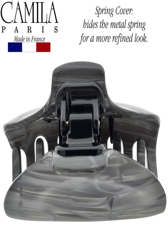 كاميلا مشبك شعر فرنسي من كاميلا باريس CP2122 للنساء، للشعر الطويل والمجعد والمموج، رمادي، مشابك شعر أنيقة للبنات، إكسسوارات تصفيف شعر عصرية للنساء، تثبيت قوي مانع للانزلاق، صنع في فرنسا - Image 4