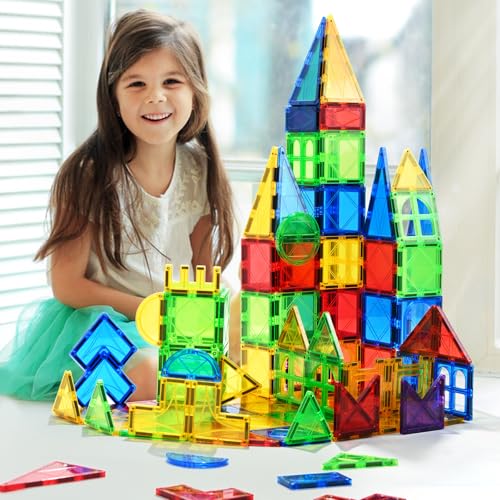 MAGBLOCK Magnetic Blocks - Magnetic Tiles Toys for Toddlers Kids Magnet Building Blocks Preschool Magnet Set for Boys and Girls Stem Toys 70 Pieces - Image 5