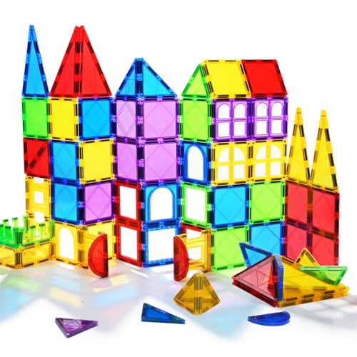 MAGBLOCK Magnetic Blocks - Magnetic Tiles Toys for Toddlers Kids Magnet Building Blocks Preschool Magnet Set for Boys and Girls Stem Toys 70 Pieces - Image 1