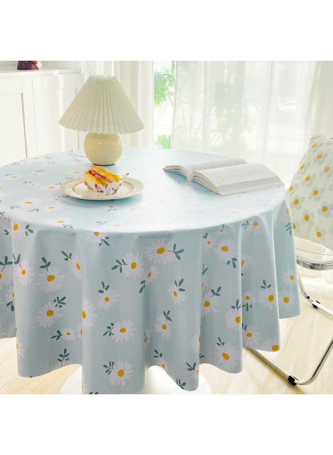 Moon Time Mengtingyuan Tablecloth, Waterproof And Oil-proof, Round, Luxurious, High-end, Washable Pvc Table Mat, Coffee Table Cover, 140*140cm - Image 1
