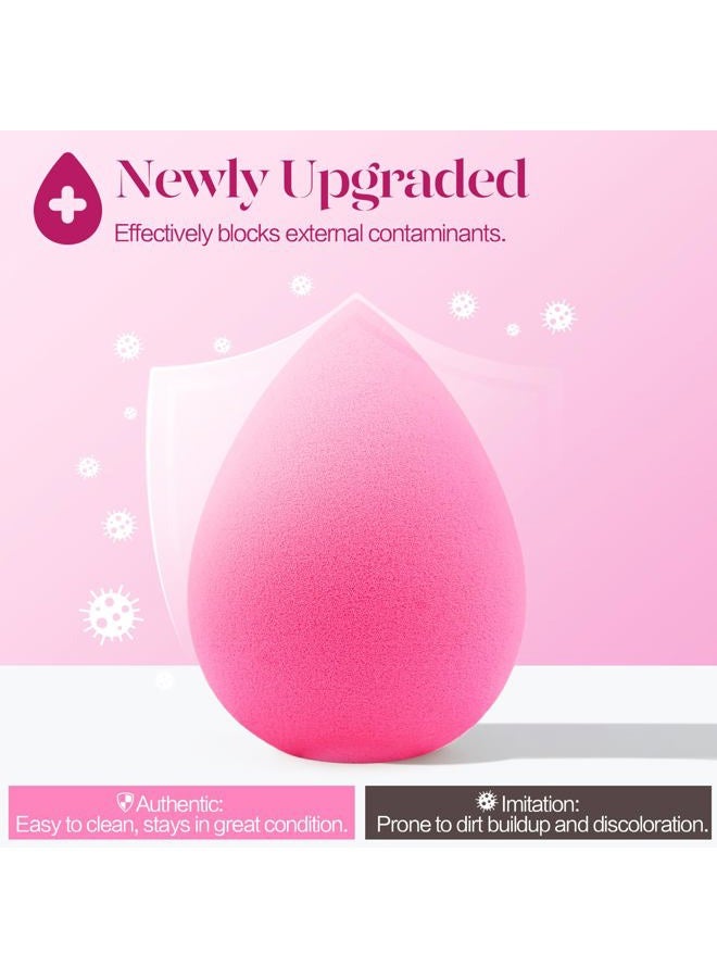 BEAKEY Super Soft Makeup Sponge Set of 6, Makeup Sponges for Foundation, Liquid, Cream and Powder, Pink Beauty Sponge for Blending, 0 Latex Blender, Christmas Stocking Stuffers for Adults - Image 3