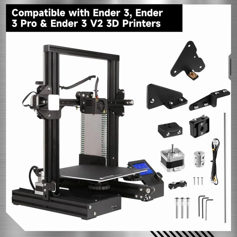 Dual Z Axis Upgrade Kit for Ender 3 Series 3D Printer, Including Stepper Motor, Lead Screw, Aluminum Mounts, and More - Image 2