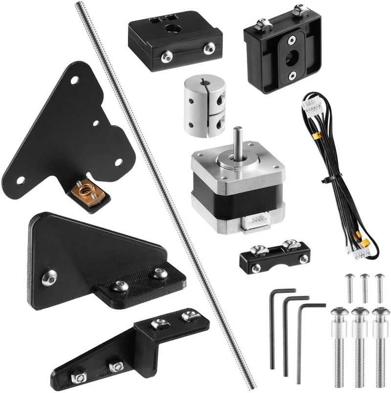 Dual Z Axis Upgrade Kit for Ender 3 Series 3D Printer, Including Stepper Motor, Lead Screw, Aluminum Mounts, and More - Image 4