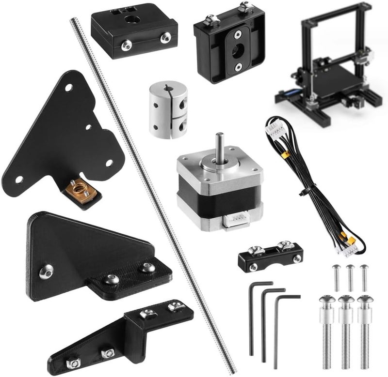 Dual Z Axis Upgrade Kit for Ender 3 Series 3D Printer, Including Stepper Motor, Lead Screw, Aluminum Mounts, and More - Image 1