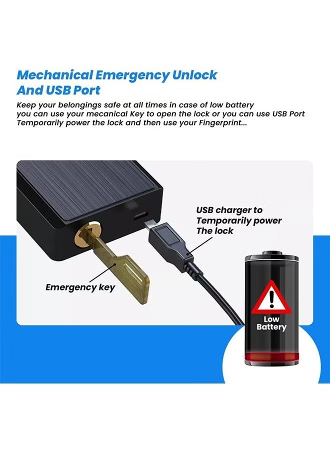 Generic - Tuya Smart Lock Fingerprint Lock Door Lock Keypad Door Lock with Handle Fingerprint Electronic Deadbolt Door Lock Smart Door Lock Compatible with Tuya APP - Image 1
