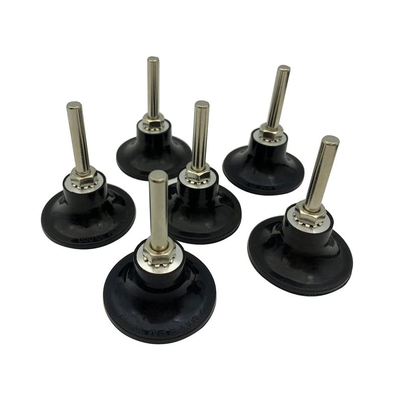 NObranded 6 Pack 2 Inch Disc Pad Holder Adapter Quick Change Disc Adapter Drill Adapter with 1/4" Shank, Pad Holder Roll Lock Disc Holder for Polishing Sanding Surface, Conditioning Disc Pad Holder Assembly - Image 1