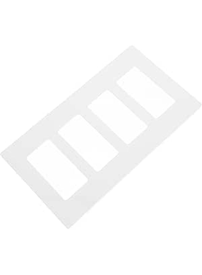 لوحة جدارية مزخرفة ضيقة بدون براغي غطاء أبيض 4 فتحات مخرج ومفتاح إضاءة - Image 1