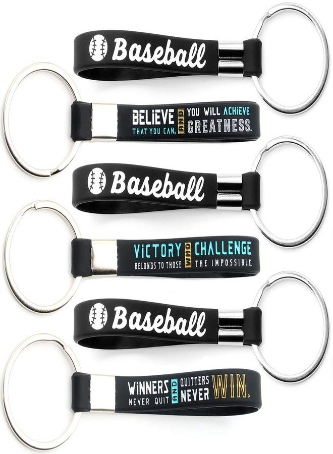 Inkstone Baseball Keychains | (12 Pack) Sports Inspirational Quotes | Flexible | Gifts For Your Team, Friends, Colleagues Baseball Keychains for Boys - Image 1