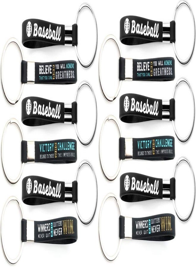Inkstone Baseball Keychains | (12 Pack) Sports Inspirational Quotes | Flexible | Gifts For Your Team, Friends, Colleagues Baseball Keychains for Boys - Image 4