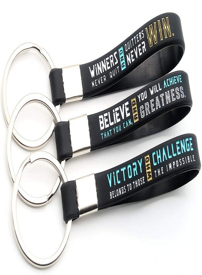 Inkstone Baseball Keychains | (12 Pack) Sports Inspirational Quotes | Flexible | Gifts For Your Team, Friends, Colleagues Baseball Keychains for Boys - Image 3