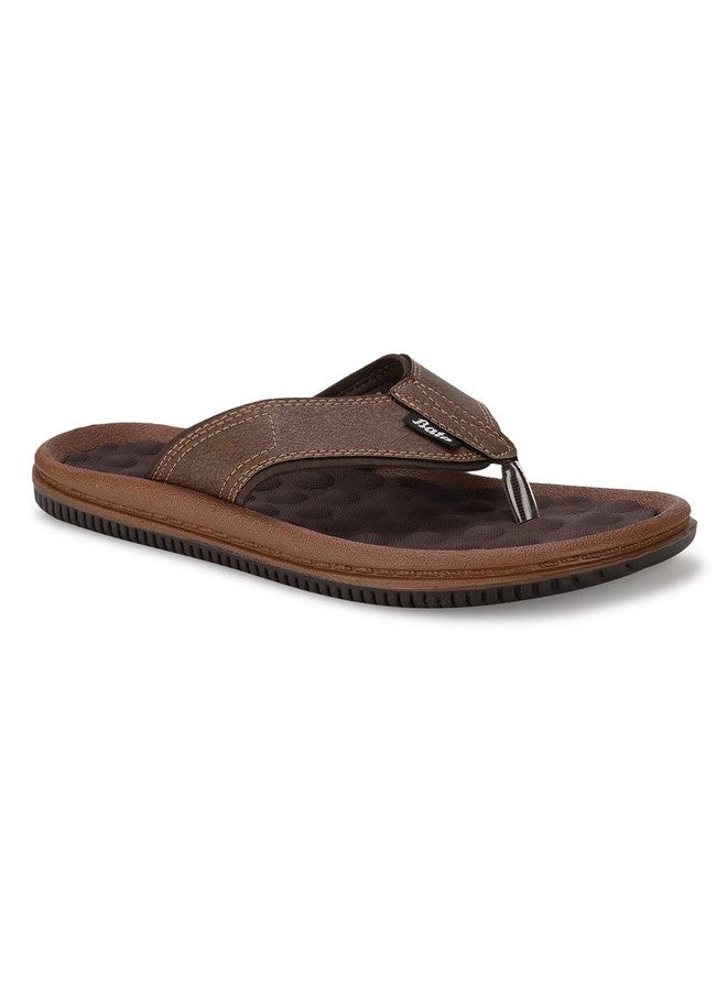 Bata Men's JOY Slippers (8714812_BROWN_8 UK) - Image 2
