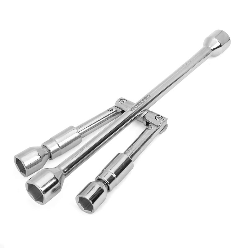 WORKPRO Universal Folding Lug Wrench, 4-Way Cross Wrench - Image 1