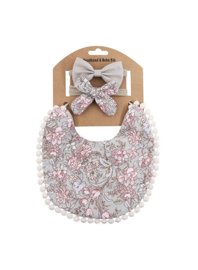 Nariele New Baby Drool Towel Headband Set