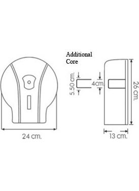 Vialli MJ1B Mini Jumbo Toilet Paper Dispenser Black  - Image 2