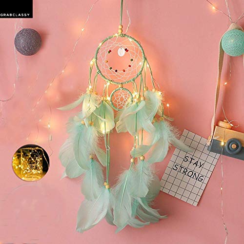 Grab Classy Cotton Dream Catcher (4.7 x 13.8 inch, Light Green) - Image 3
