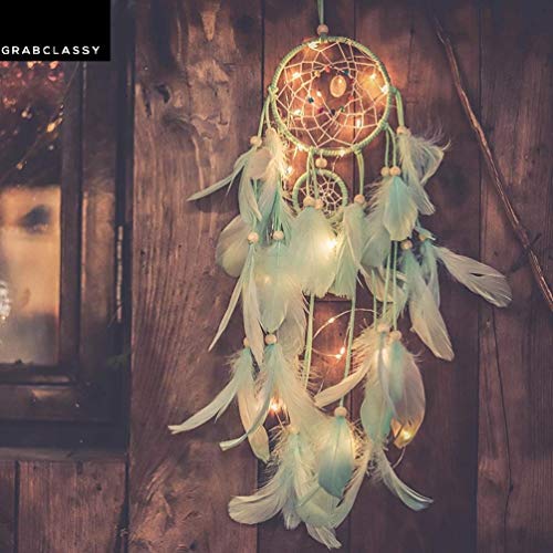 Grab Classy Cotton Dream Catcher (4.7 x 13.8 inch, Light Green) - Image 1