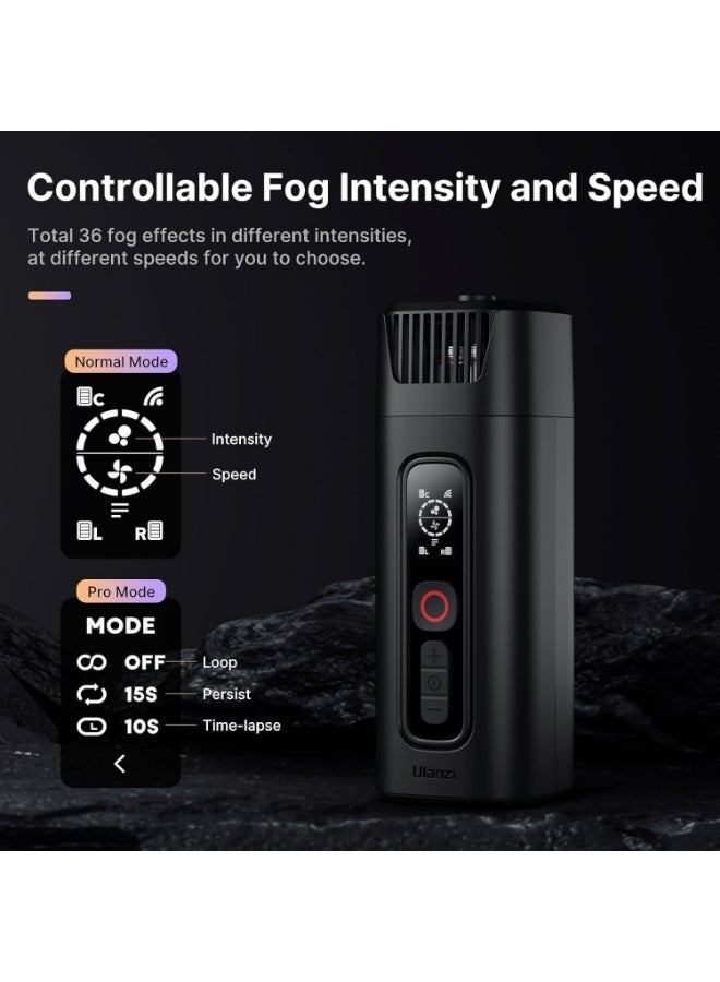 [Without Oil-Liquid and Batteries] Ulanzi Fog Machine, FILMOG Ace FM01 Portable Smoke Fog Machine with Remote Control, Hand-held Mini Fogger Maker for Photography/Stage Effects/Parties/Halloween - view 3
