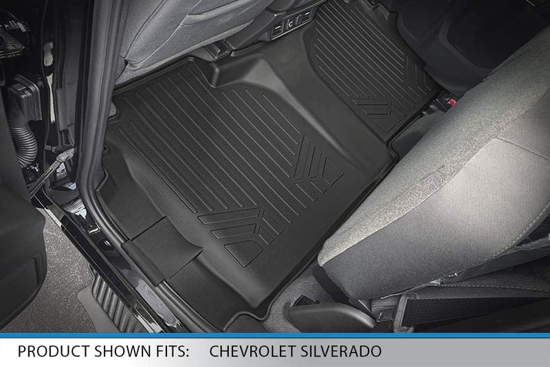 MAX LINER Custom Fit Floor Mats 2 Row Set Black for 2019-2022 Silverado/Sierra 1500 Double Cab - Image 4