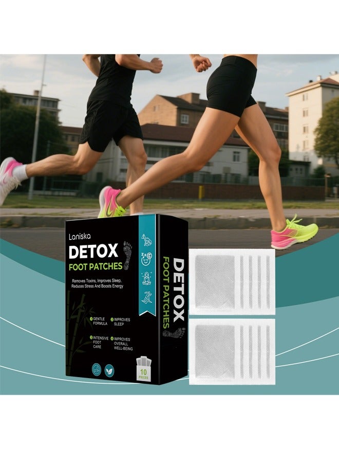 LANISKA Detox Foot Patches for Improved Circulation, Metabolism Boost, and Stress Relief - 10 Pieces, Easy to Use, Gentle Formula for Daily Comfort - Image 2