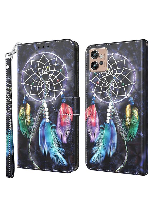 اس-توب جراب لهاتف Motorola Moto G32 5G، جراب جلدي ثلاثي الأبعاد مطلي - Image 1