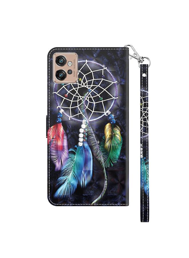 اس-توب جراب لهاتف Motorola Moto G32 5G، جراب جلدي ثلاثي الأبعاد مطلي - Image 3