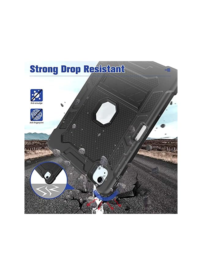 Procases Rugged Protective Case For New Ipad Air 5 10.9 Inch 2022 / Ipad Air 4 10.9 Inch 2020, Heavy Duty Shockproof Case With Built-In Pencil Holder Kickstand –Black - Image 4