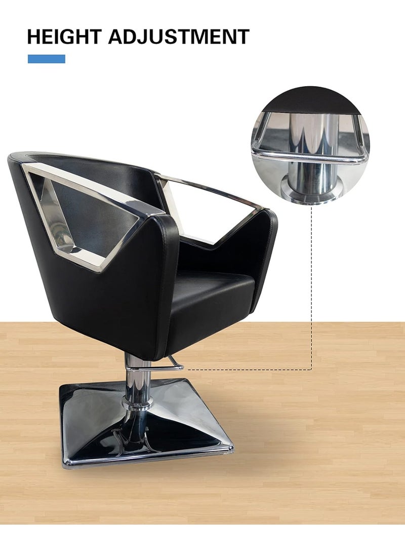 Meishida Ladies Salon chair barber chair, HydraulicAdjustable Hair Styling & Make-up Chair for barber shop Beauty Salon Equipment (Black)  - Image 4