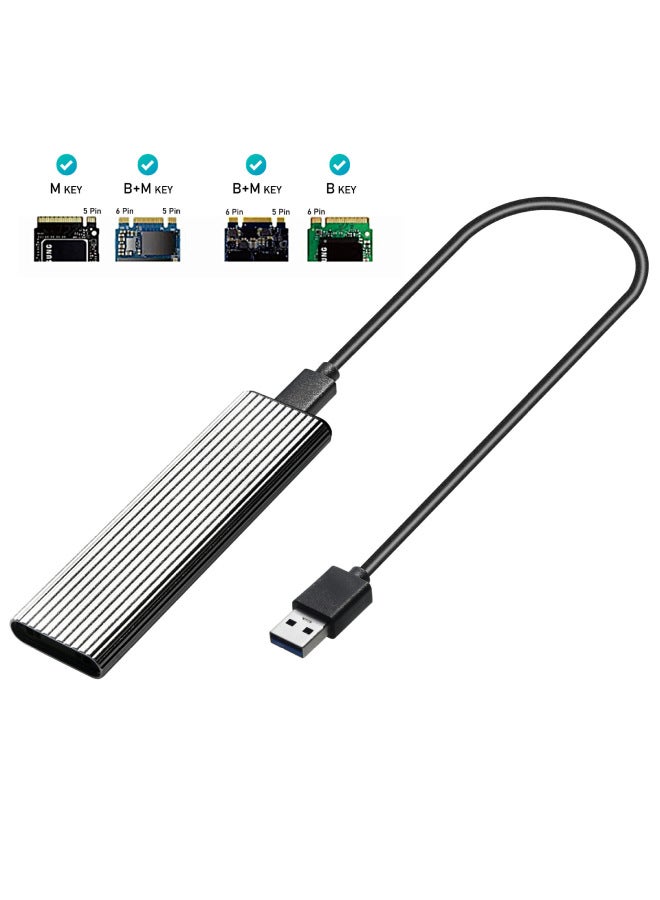 Type-C Aluminum Alloy Solid State Drive SSD Hard Drive Box Supports NVME/NGFF Dual ProtoCol USB3.1 Gen2-Color:Red  - Image 3