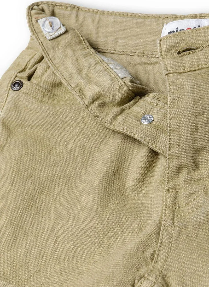 MINOTI Kids Twill Shorts with Rolled Hems and Classic Pockets