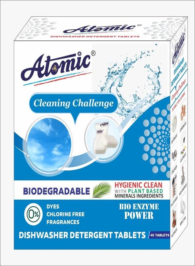 Atomic Dishwasher Detergent Tablets with Bio Enzyme Power for Hygienic Cleaning, Pack of 1 (45 Tablets) - Image 1
