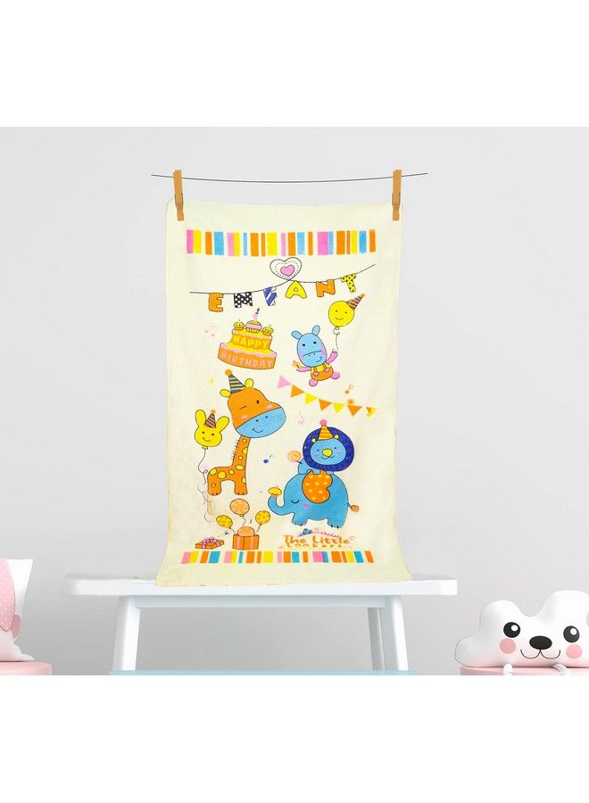 The Little Lookers Towel For Newborn;Baby;Kids; Super Soft Baby Bath Towel Set For Infants;Bathing Accessories… (Lemon Small(46X84Cm)) - Image 1