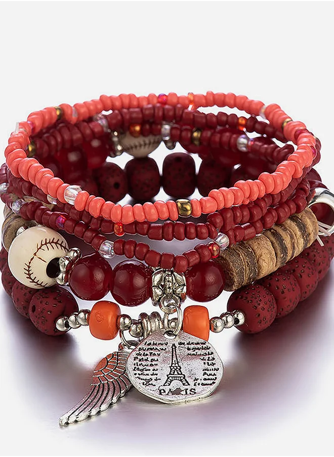 Take Two Set of 5 -  Bohemian Beaded Bracelets