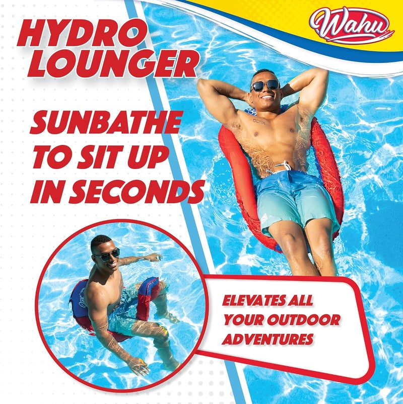 Wahu Hydro Lounger Red/Blue - Versatile Pool Lounge Float - Image 4